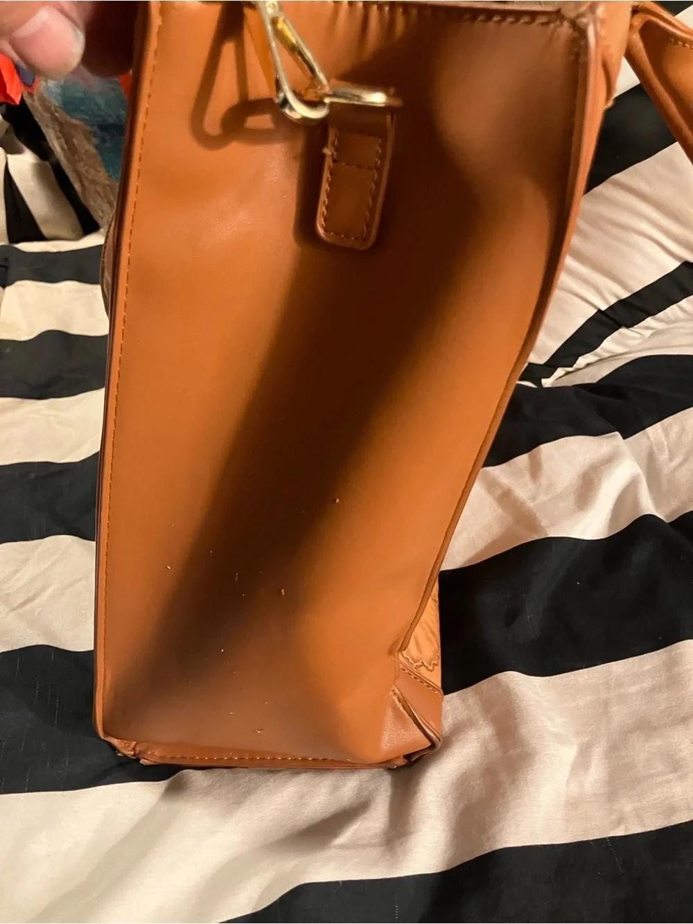 Nubily genuine brown leather shoulder bag, nwot, stamped